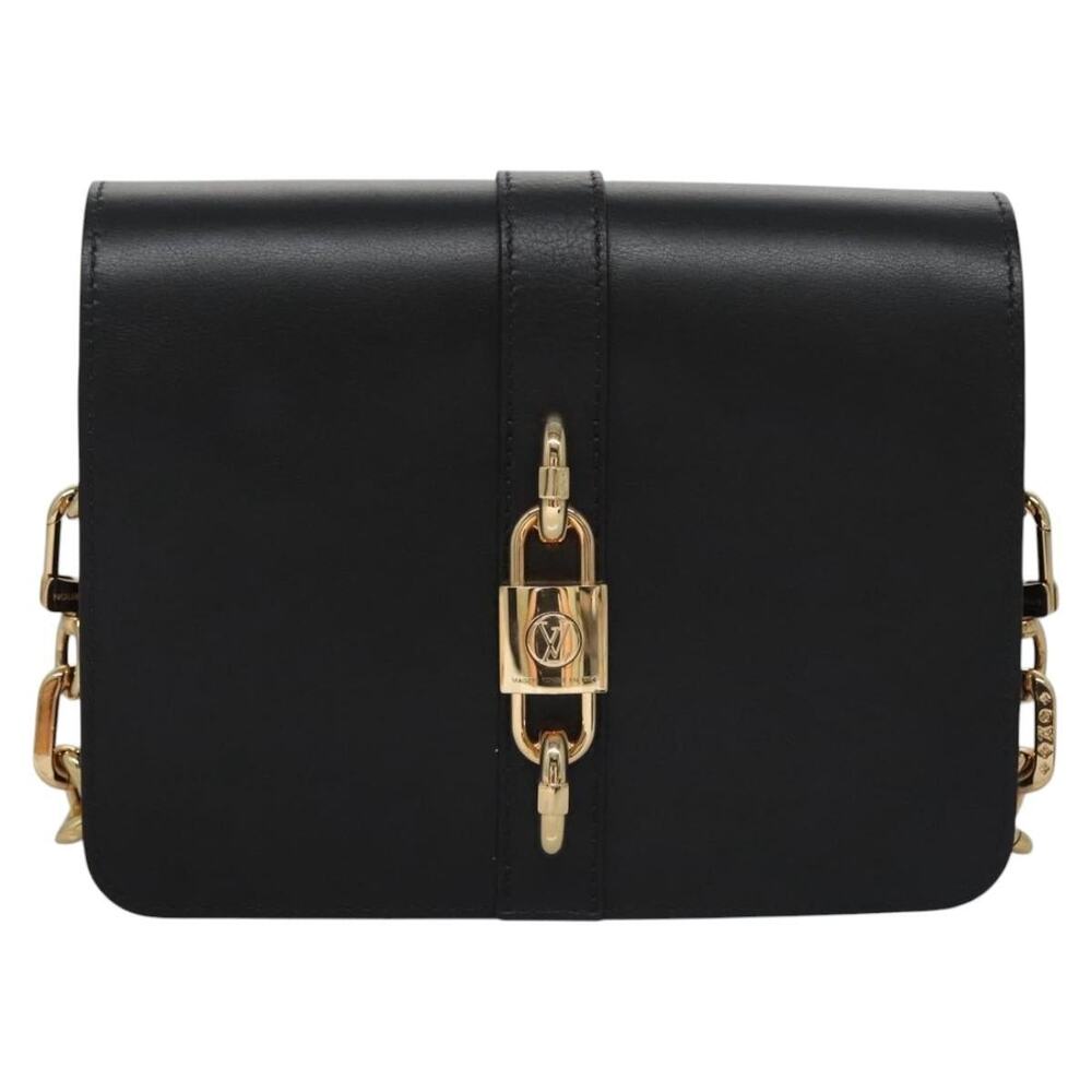 Louis Vuitton Leather Rendezvous Shoulder Bag Black